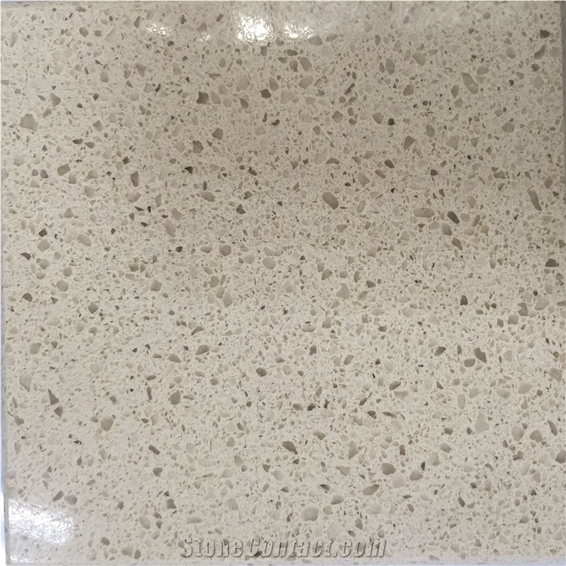 China Cream Quartz Stone Slabs for Countertop 4010