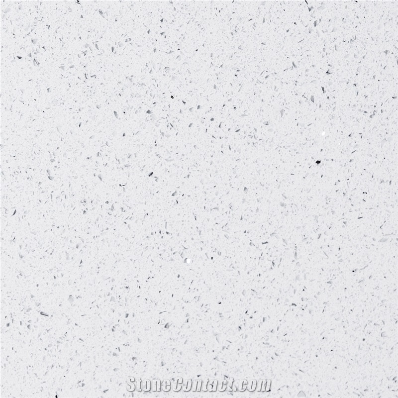 China Galaxy White Quartz Stone Bathroom Slab 7002