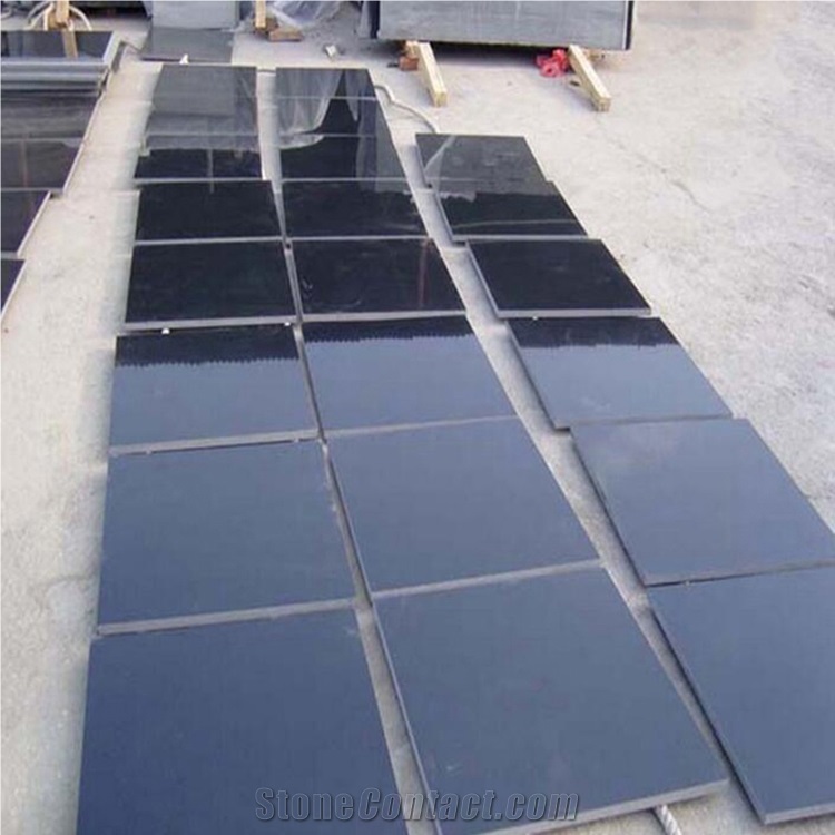Chinese Mongolia Black Granite Flooring Tiles
