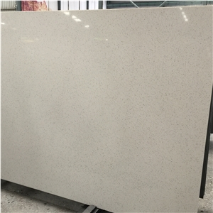 Engineered Ivory White Quartz Stone Tile Slab 4004