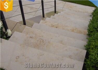 Jura Beige Limestone Tiles for Steps