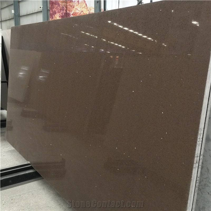 Polished Beige Crystal Quartz Stone Tile Slab 2022