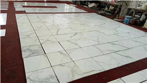 Polished Calacatta Manhattan Marble Flooring Tiles