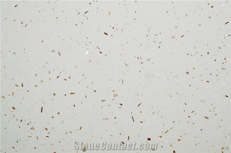 Polished Cheap Cream Spot Quartz Stone Slabs 7003