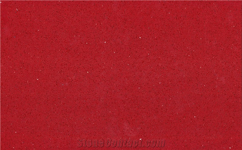 Polished China Mirror Red Quartz Stone Slabs 1538