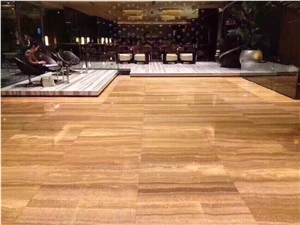 Polished India Teakwood Marble Floor Covering Tile