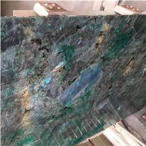 Polished Labradorite Blue Granite Slab