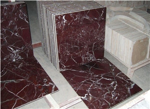 Polished Turkey Rosso Lepanto Marble Flooring Tile