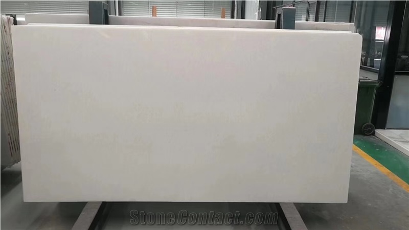 Polished Vietnam Crystal Pure White Marble Slabs