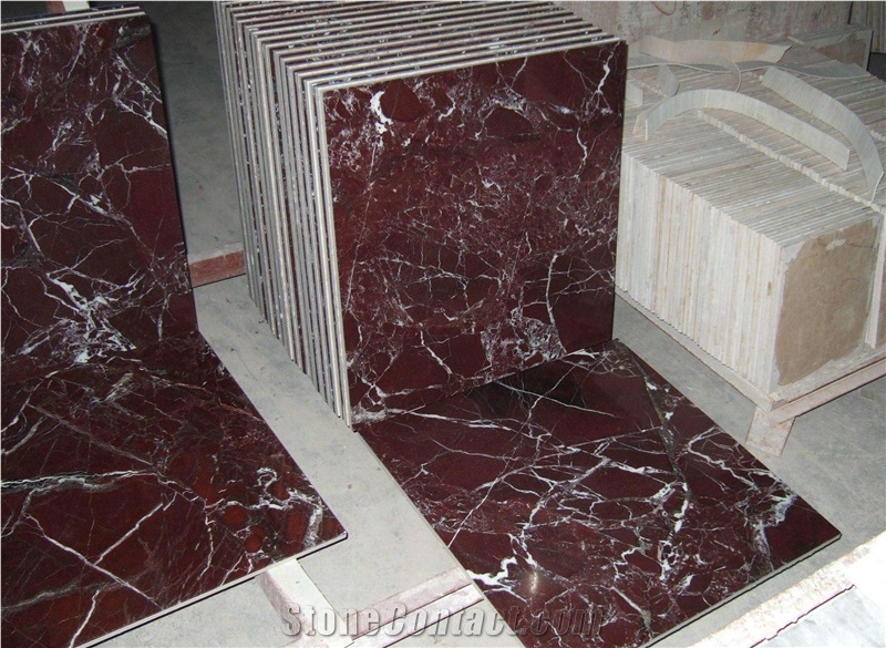 Red Elazig Visne Marble Bathroom Floor Wall Tiles