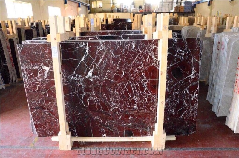 Red Elazig Visne Marble Bathroom Floor Wall Tiles