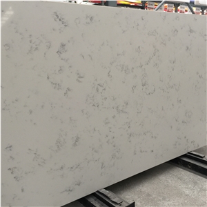 White Carrara Quartz Stone Countertop Slab Msq4005