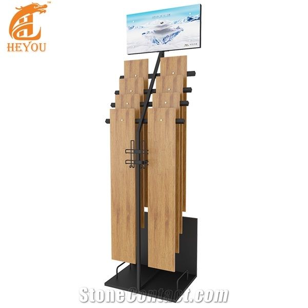 Wood Floor Display Rack Custom Metal Display Stand