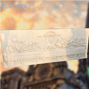 Last Supper Bas Relief Carving Hanging Decor
