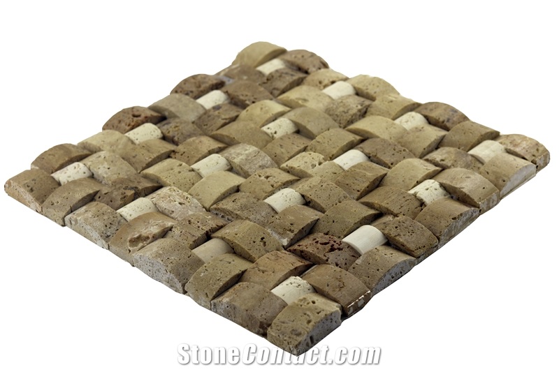 Dt05 Bilecik Natural Stone Basketweave Mosaic