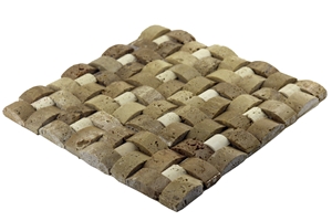 Dt05 Bilecik Natural Stone Basketweave Mosaic