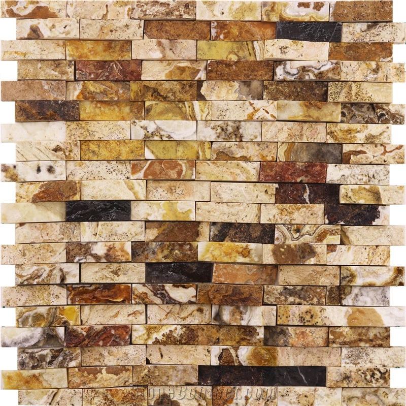 Dt09 Sakarya Decorative Natural Stone Split Mosaic Wall Cladding