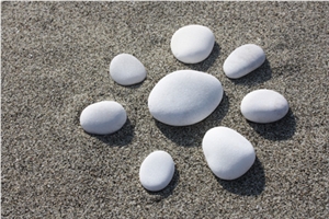 Decorative Pebble Stones for Garden Of White Marble