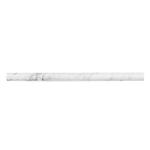 Bianco Carrara Polished Marble Pencil Rail Molding