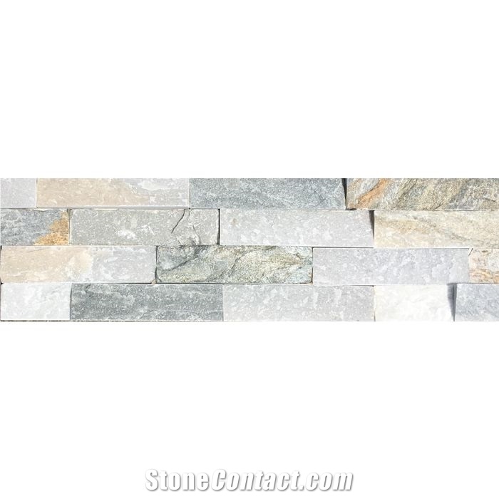 Grey White and Cream-Colored Ledge Stone