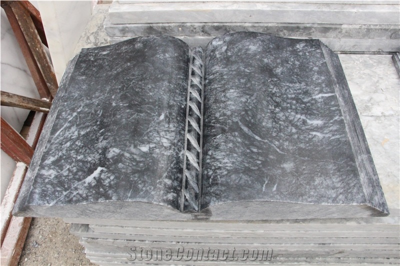 Marble Book Shape Grave Markers