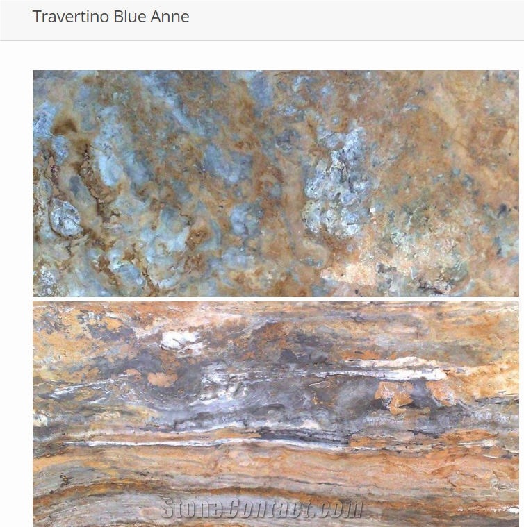 Travertino Blue Anne Tiles, Slabs