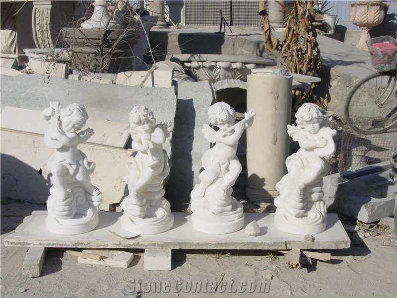 China Factory Marble Angel Sculptures Handmade