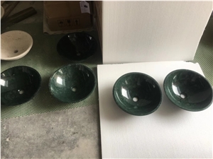 Green Marble Wash Bowls,Polished Green Wash Basins