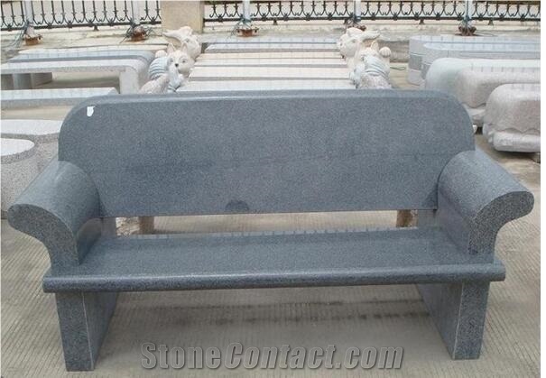 Honed Belguim Grey Outdoor Benches Limestone Bench