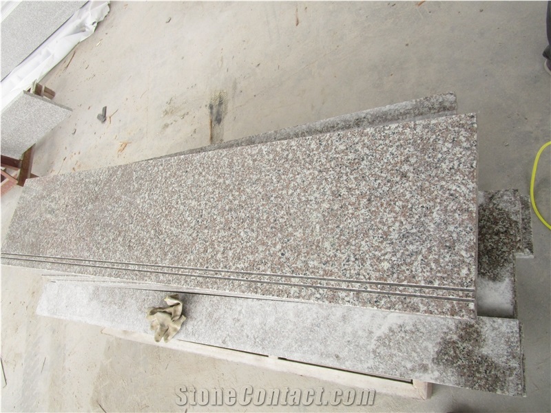 Old G664 Granite Stairs Price with Anti-Slip Strip Steps
