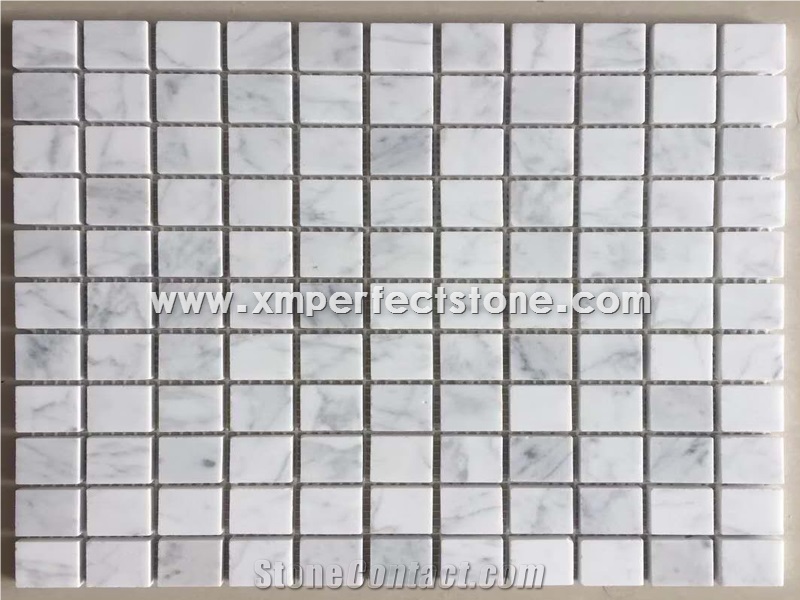 Square(250*250*10mm ) Carrara White Marble Mosaic
