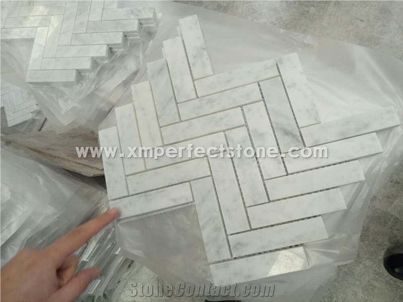 Square(250*250*10mm ) Carrara White Marble Mosaic