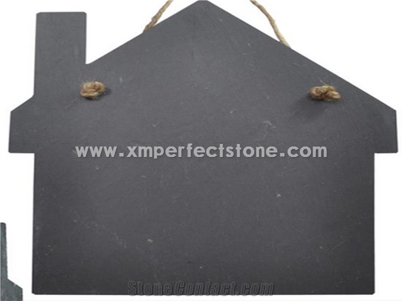 Wholesale Rectangle Black Slate Plate Stone Plate Kitchen Accessories