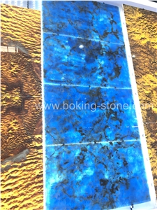Blue Onyx Backlit Walling Tiles Bookmtach Shade