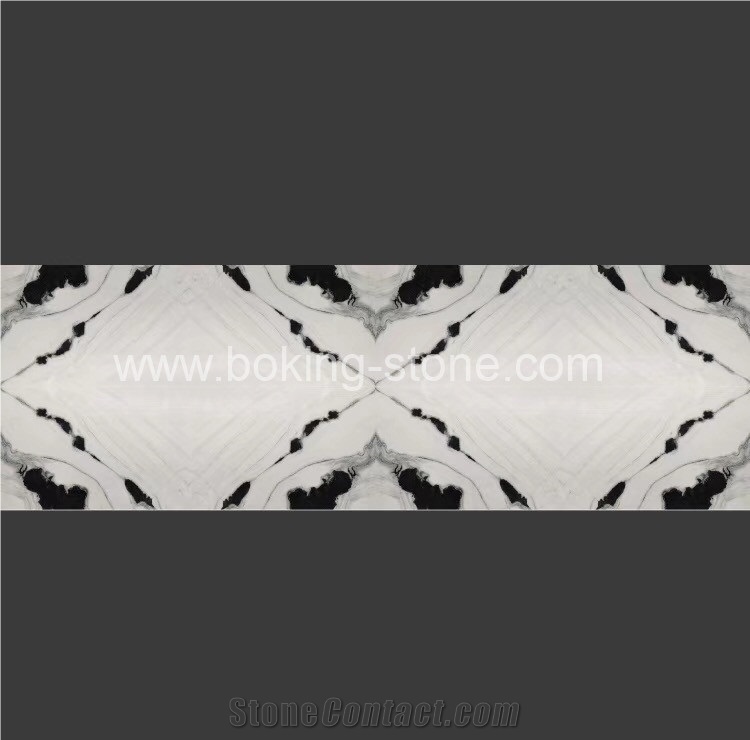 China Cheap Panda White Black Veins Marble Match