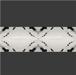 China Cheap Panda White Black Veins Marble Match