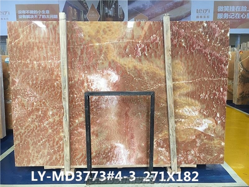 Natural Ruby Red Pacistano Onyx Slabs