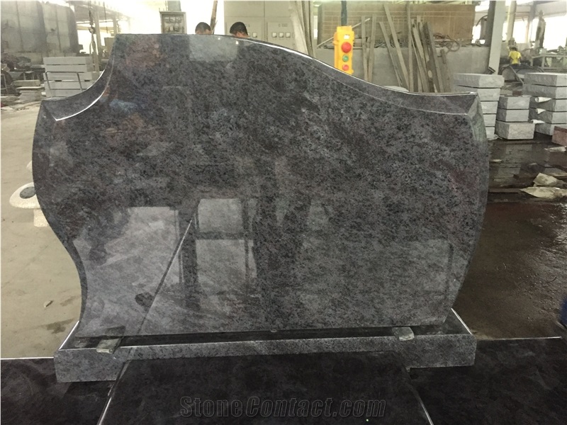 Blue Granite Western Style Double Monuments
