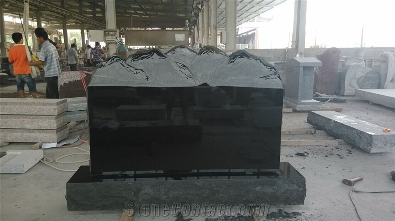 Shanxi Black Granite Monument Moutain Shape