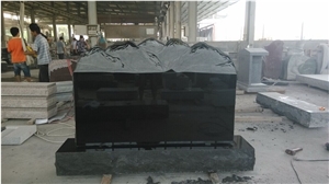 Shanxi Black Granite Monument Moutain Shape