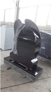 Shanxi Black Monument with Anngel Carving