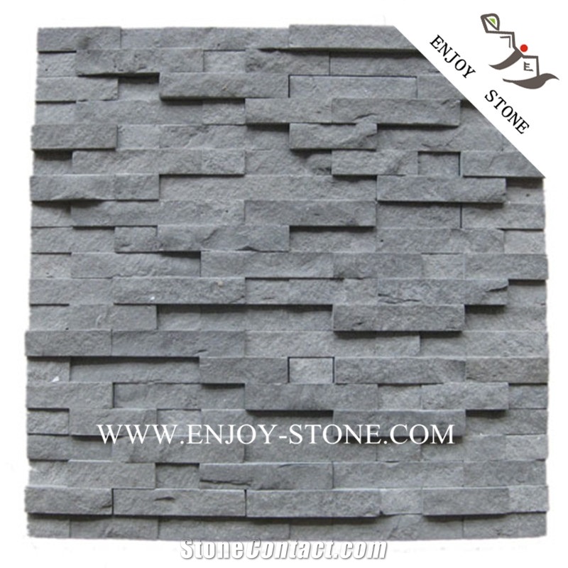 Grey Basalt Ledge Stone Wall Decor Panels