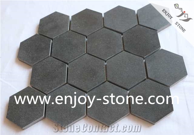 Hexagon Mosaic/Grey Basalt/Hainan Basalt