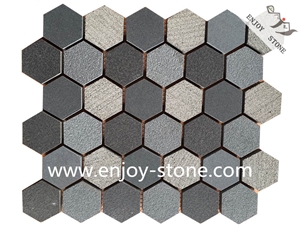 Hexagon Mosaic/Grey Basalt/Hainan Basalt