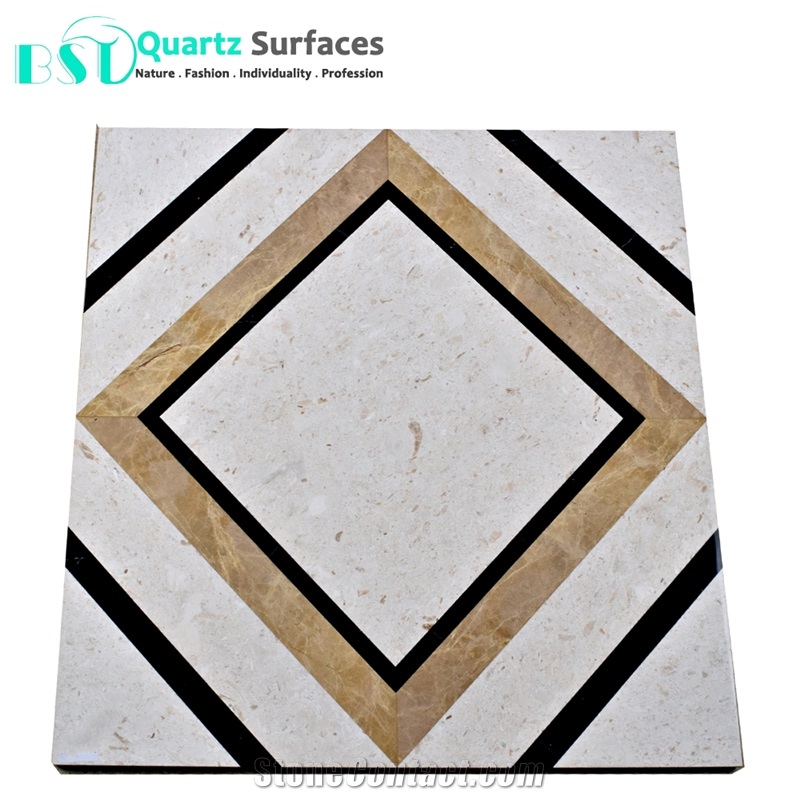 24"*24" Marble Waterjet Tiles for Stairs Step