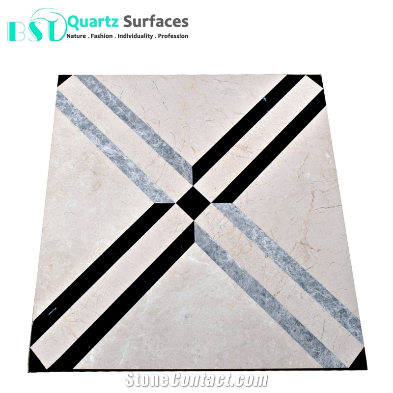 24"*24" Marble Waterjet Tiles for Stairs Step