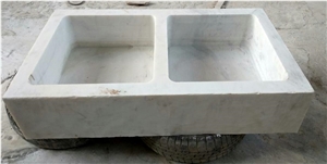 White Marble Wash Basin and Bathroom Farm Sink