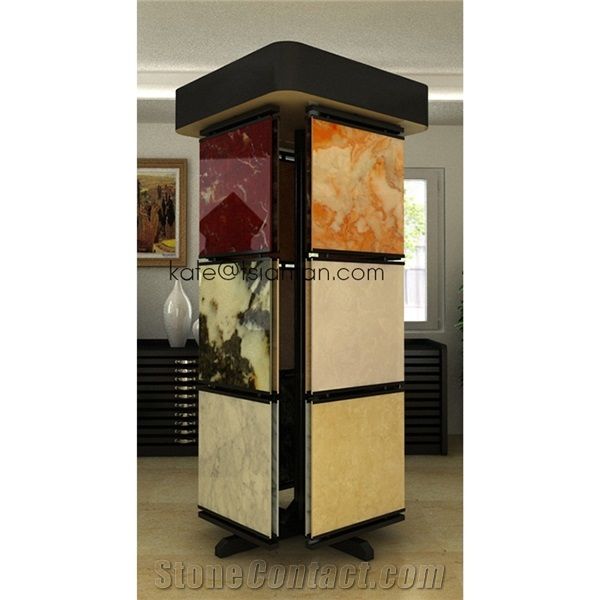 Spin Metal Granite And Marble Stone Slab Tile Display Stand