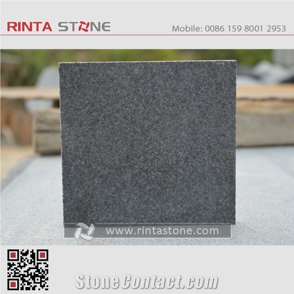 G654 Leather Finished Rinta Stone Black Granite