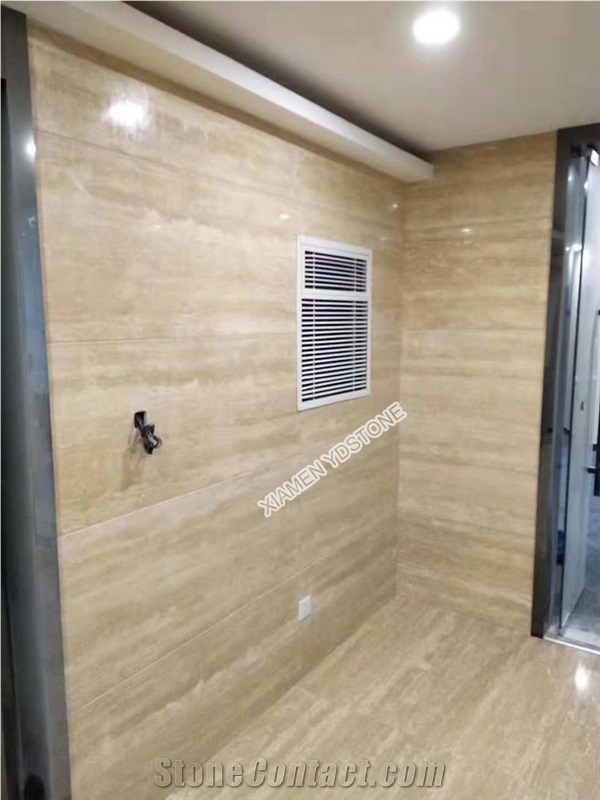 Beige Wholesale Prices Polished Travertine Tile